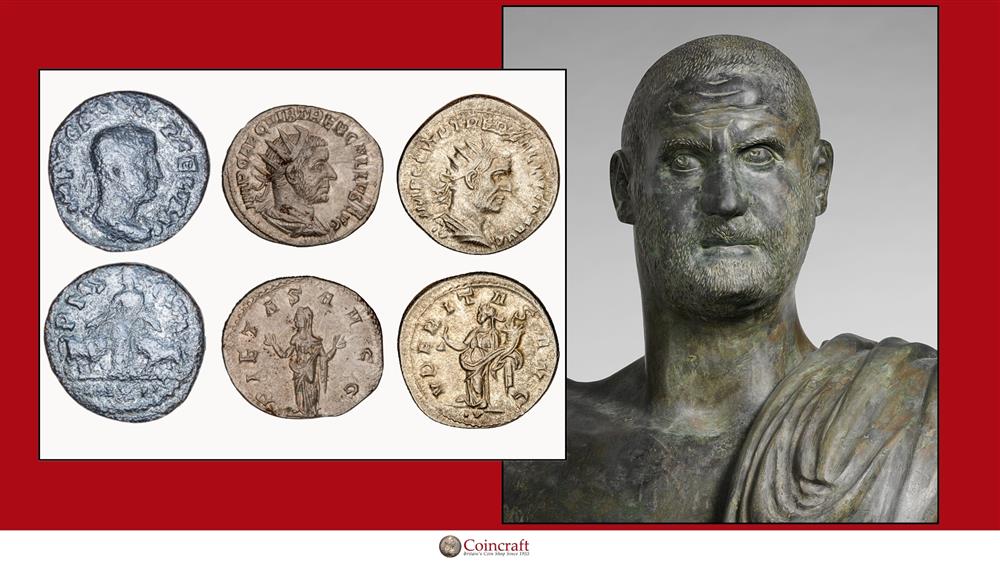 Ancient Roman Coins Honouring Trebonianus Gallus (Emperor)